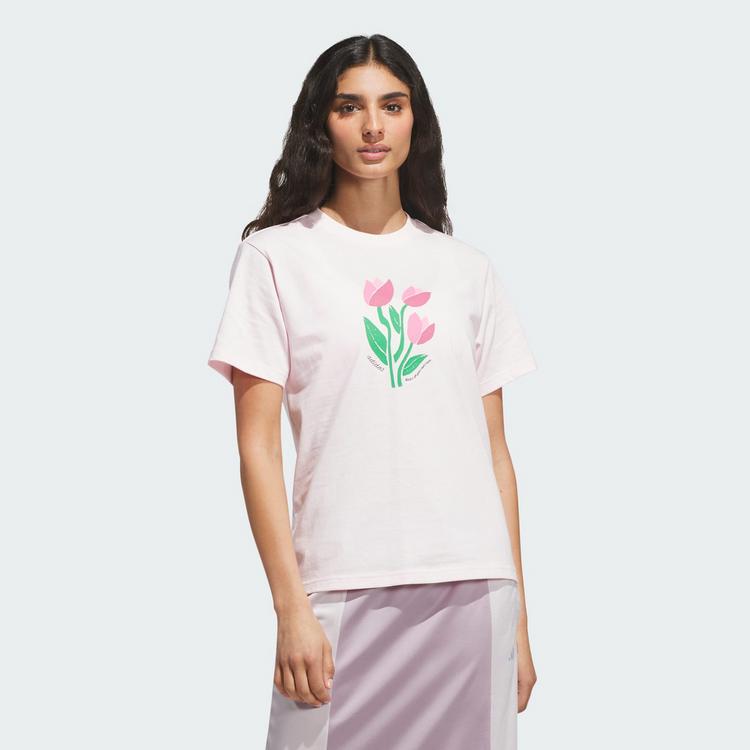 adidas adidas BLOOM AT YOUR OWN PACE GRAFIK T-SHIRT T-Shirt Damen - Distilled Pink - 0 | SportScheck