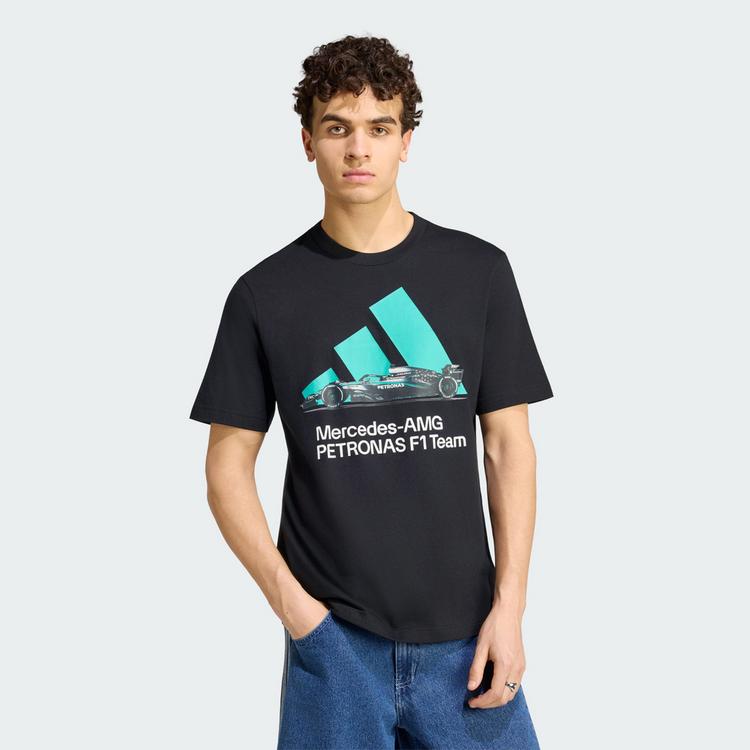 adidas adidas MERCEDES - AMG PETRONAS FORMULA 1 TEAM Printshirt Herren - Black / Semi Mint Rush - 0 | SportScheck