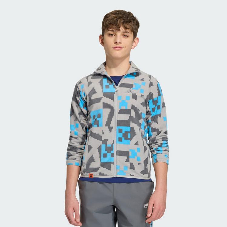 adidas adidas adidas Minecraft Terrex CLIMAWARM Fleecejacke Kinder - Mgh Solid Grey / Grey Five / Semi Blue Burst - 0 | SportScheck