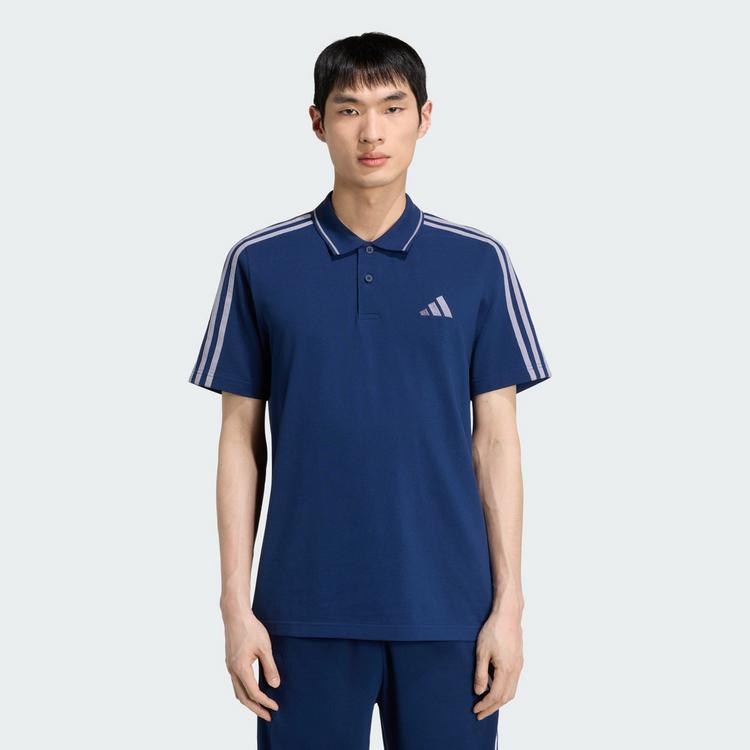 adidas adidas Essentials 3-Streifen Pikee-Poloshirt T-Shirt Herren - Team Navy Blue 2 / White - 0 | SportScheck