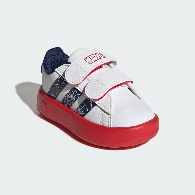 adidas adidas ADIDAS MARVEL SPIDER-MAN GRAND COURT Sneaker Kinder - Cloud White / Dark Blue / Pure Ruby - 3 | SportScheck