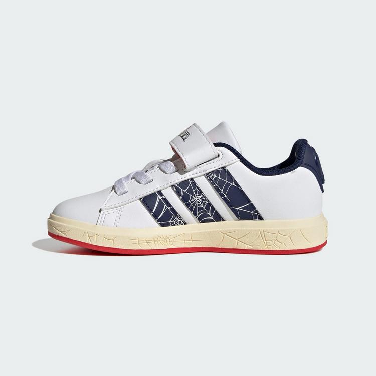 adidas adidas ADIDAS MARVEL SPIDER-MAN GRAND COURT Sneaker Kinder - Cloud White / Dark Blue / Warm Vanilla - 5 | SportScheck