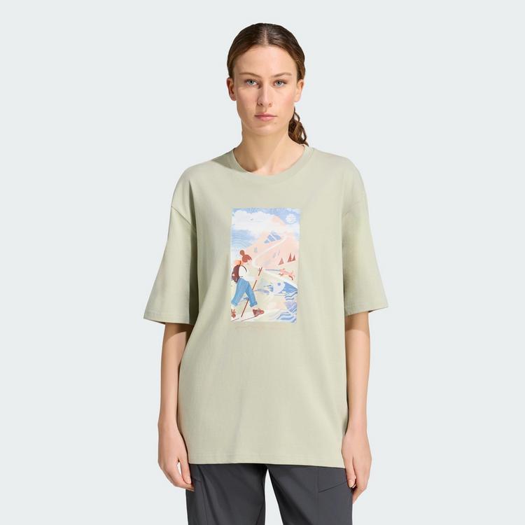 adidas adidas TERREX SECRET PATHS AHEAD T-SHIRT, Funktionsshirt Damen - Halo Green - 0 | SportScheck