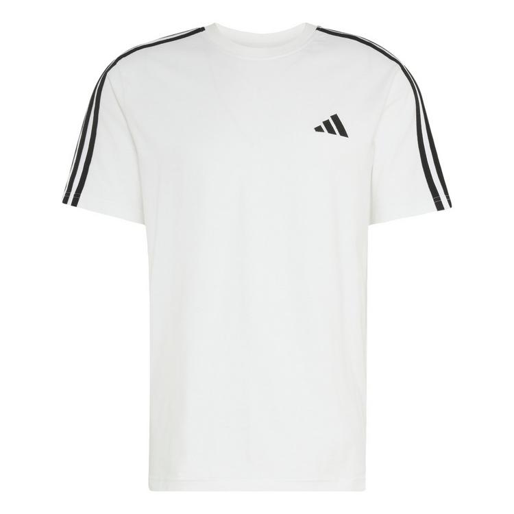adidas adidas Essentials 3-Streifen Single Jersey T-Shirt Herren - White / Black - 0 | SportScheck