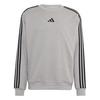 adidas Essentials 3-Streifen French Terry Sweatshirt Herren - Medium Grey Heather / White