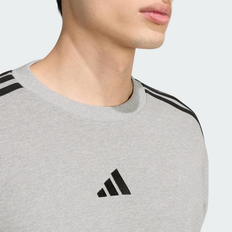 adidas adidas Essentials 3-Streifen French Terry Sweatshirt Herren - Medium Grey Heather / White - 0 | SportScheck