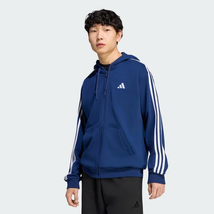 adidas adidas Essentials 3-Streifen French Terry Hoodie Herren - Team Navy Blue 2 / White - 0 | SportScheck