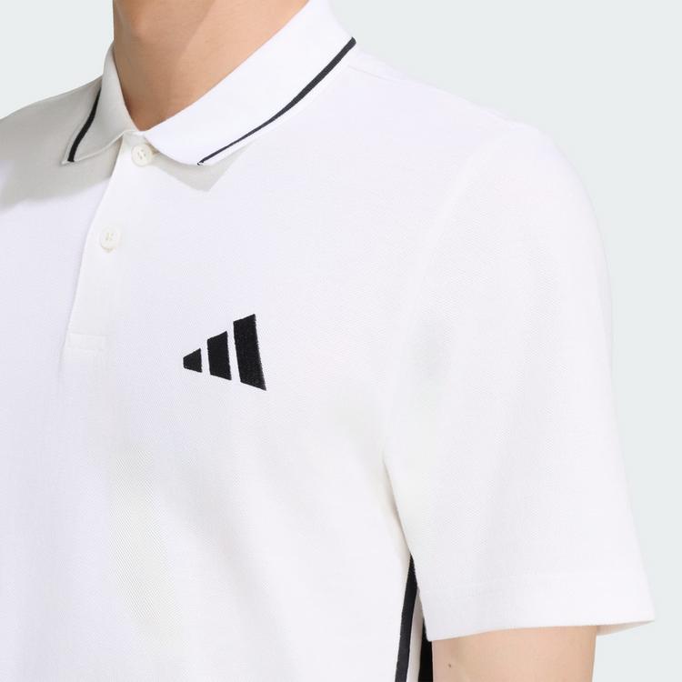 adidas adidas Essentials 3-Streifen Pikee-Poloshirt T-Shirt Herren - White / Black - 0 | SportScheck