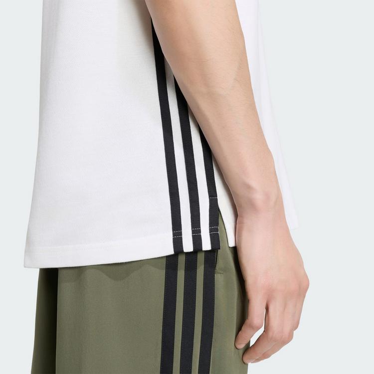 adidas adidas Essentials 3-Streifen Pikee-Poloshirt T-Shirt Herren - White / Black - 1 | SportScheck