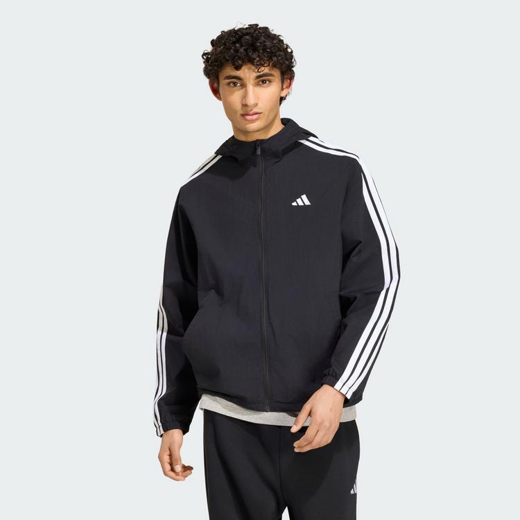 adidas adidas Essentials 3-Streifen Woven Windbreaker Windbreaker Herren - Black / White - 0 | SportScheck