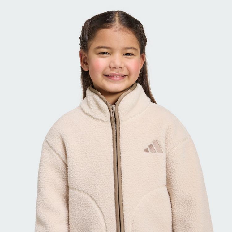 adidas adidas ALPAKA SHERPA JACKE Trainingsjacke Kinder - Crystal Linen - 0 | SportScheck
