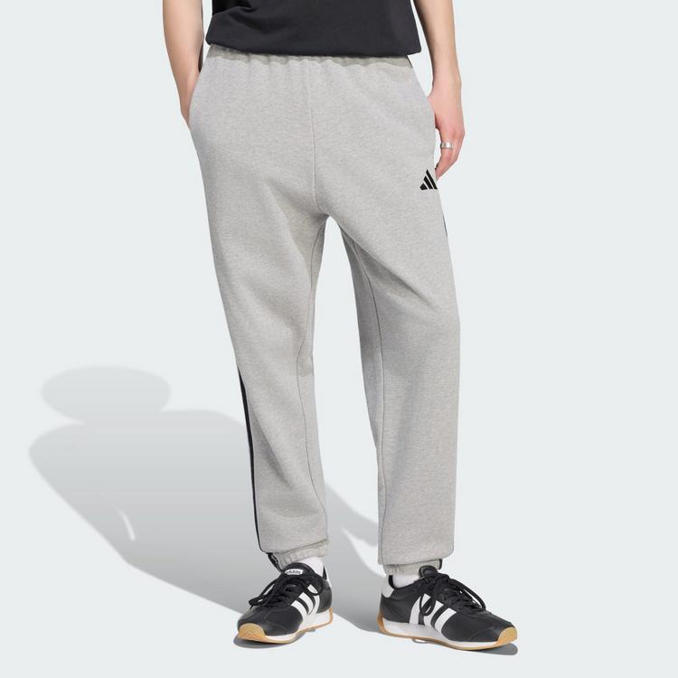 adidas adidas Essentials 3-Streifen Hose, French Sweathose Herren - Medium Grey Heather / White - 0 | SportScheck
