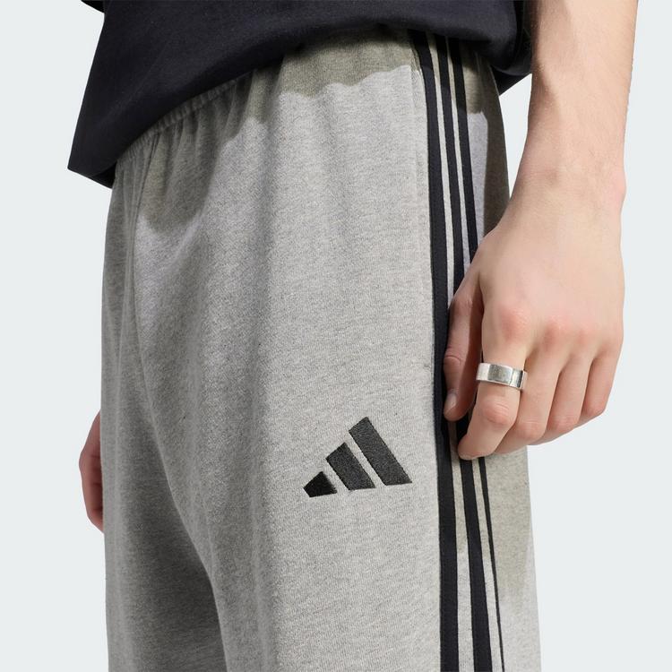 adidas adidas Essentials 3-Streifen Hose, French Sweathose Herren - Medium Grey Heather / White - 0 | SportScheck