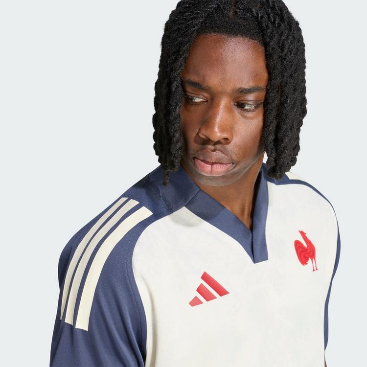 adidas adidas Frankreich Rugby Trainingstrikot Funktionsshirt Herren - Cream White / Shadow Navy - 1 | SportScheck