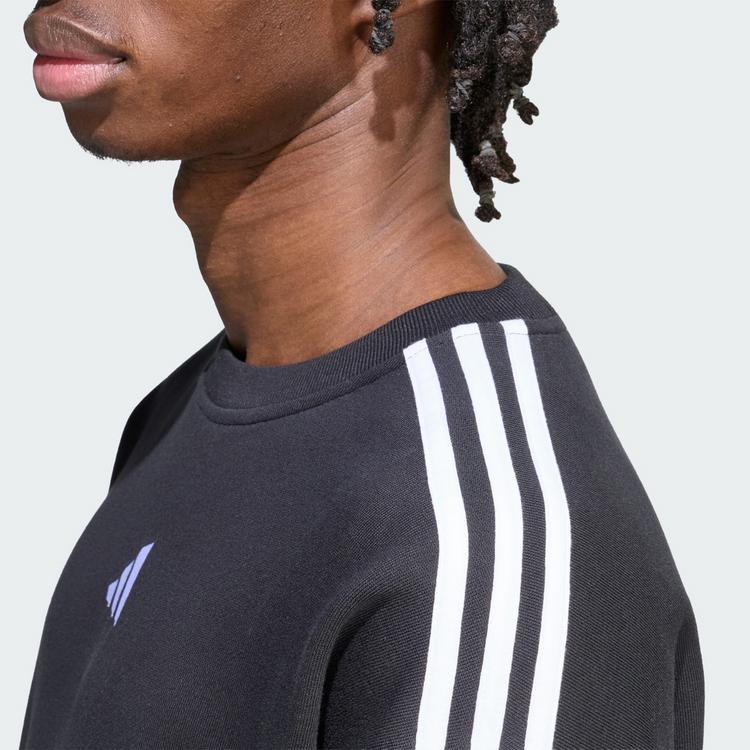 adidas adidas Essentials 3-Streifen French Terry Sweatshirt Herren - Black / White - 0 | SportScheck