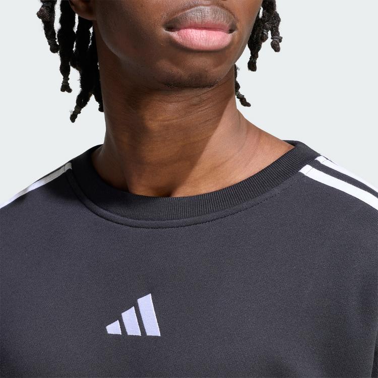 adidas adidas Essentials 3-Streifen French Terry Sweatshirt Herren - Black / White - 1 | SportScheck