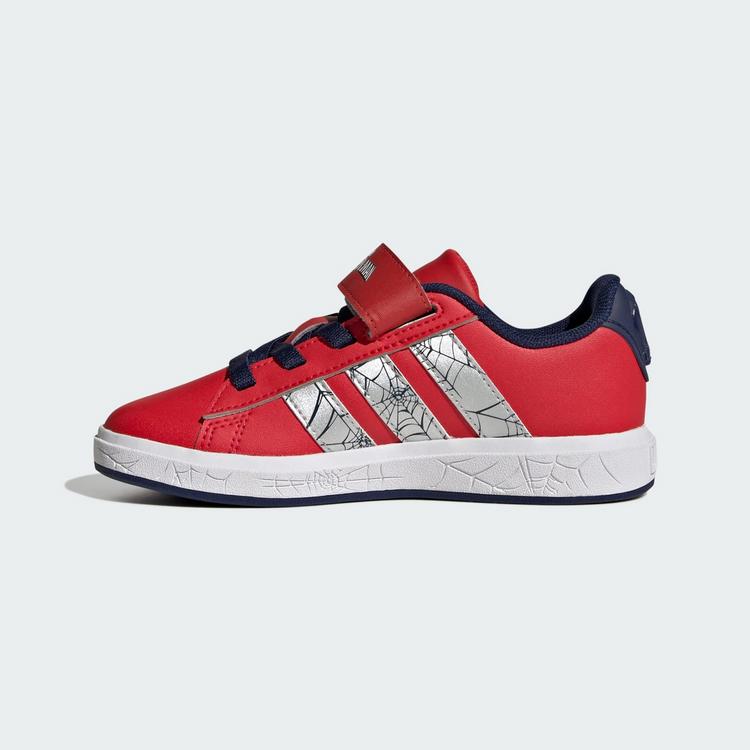 adidas adidas ADIDAS MARVEL SPIDER-MAN GRAND COURT Sneaker Kinder - Pure Ruby / Silver Metallic / Dark Blue - 5 | SportScheck