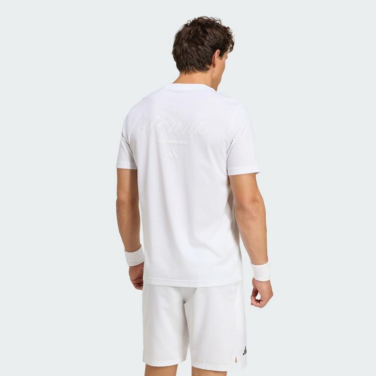 adidas adidas TENNIS GRAFIK T-SHIRT T-Shirt Herren - White - 1 | SportScheck