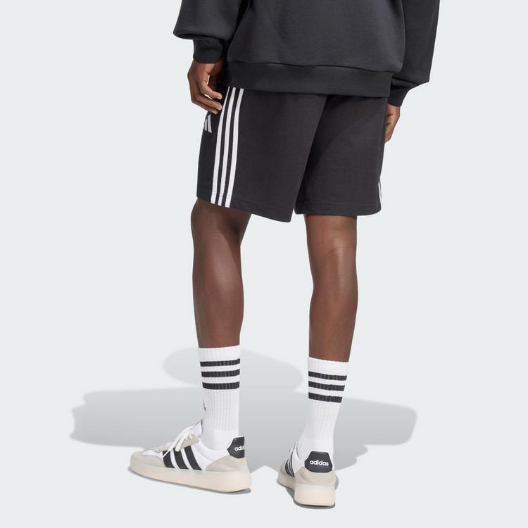 adidas adidas Essentials 3-Streifen Single Jersey Shorts Herren - Black / White - 1 | SportScheck