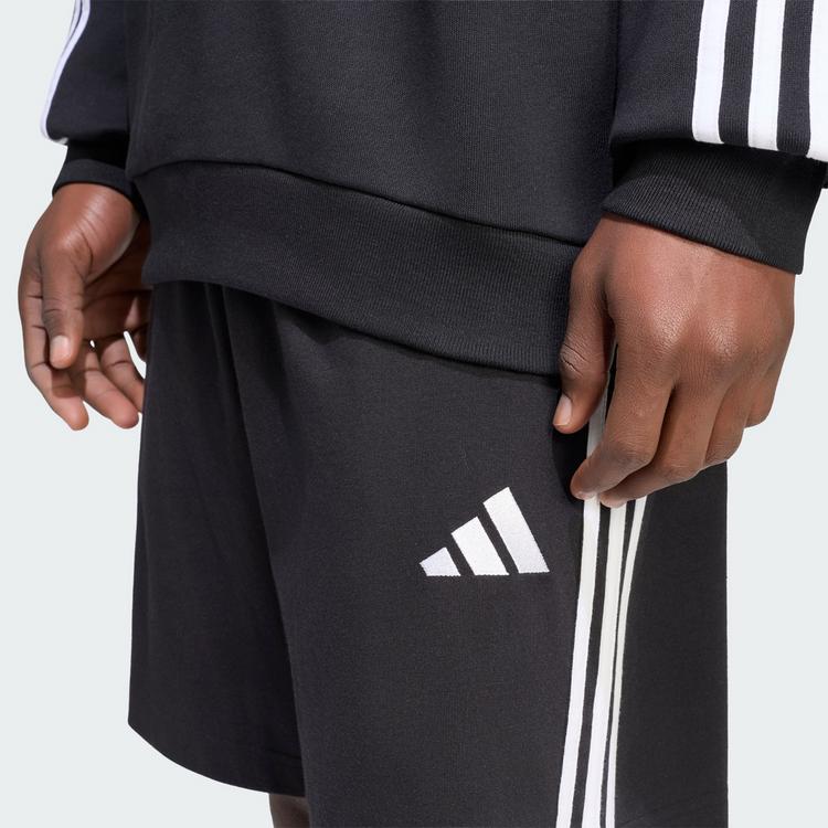 adidas adidas Essentials 3-Streifen Single Jersey Shorts Herren - Black / White - 0 | SportScheck