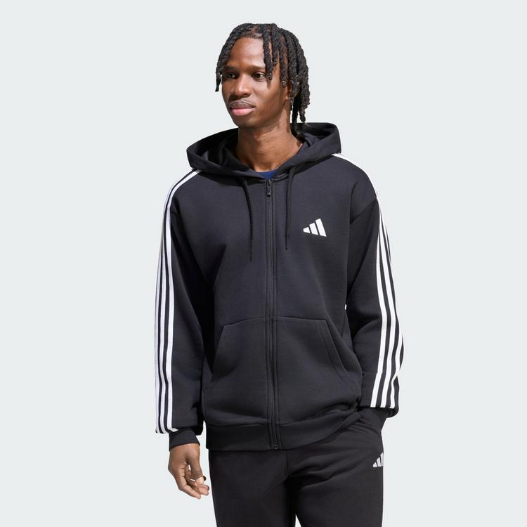 adidas adidas Essentials 3-Streifen French Terry Hoodie Herren - Black / White - 0 | SportScheck