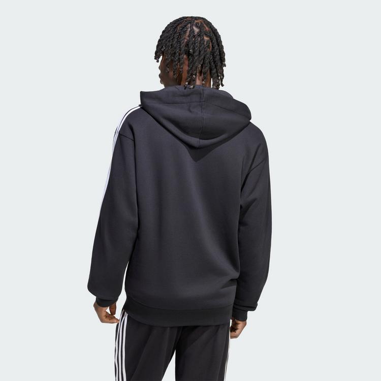 adidas adidas Essentials 3-Streifen French Terry Hoodie Herren - Black / White - 1 | SportScheck