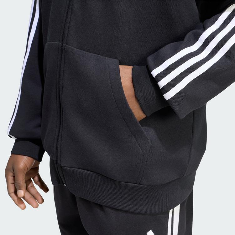 adidas adidas Essentials 3-Streifen French Terry Hoodie Herren - Black / White - 0 | SportScheck