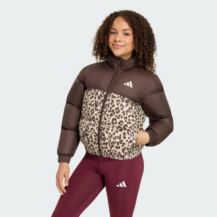 adidas adidas KUNSTDAUNENJACKE, ALLOVER-PRINT Trainingsjacke Kinder - Dark Brown / Crystal Linen / Khaki Six / Crystal Linen - 0 | SportScheck