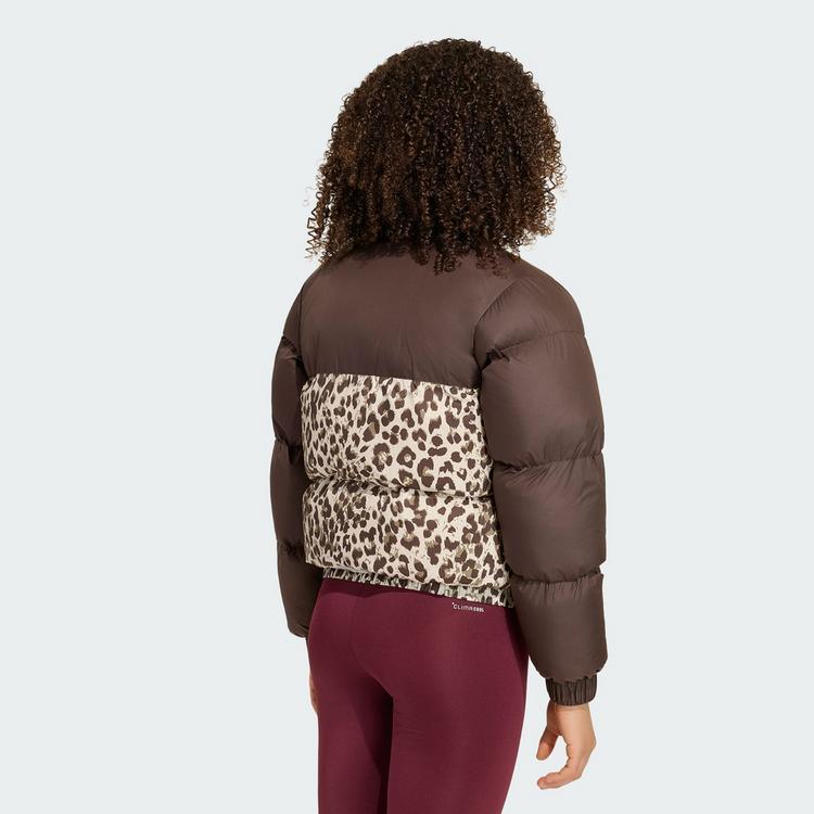 adidas adidas KUNSTDAUNENJACKE, ALLOVER-PRINT Trainingsjacke Kinder - Dark Brown / Crystal Linen / Khaki Six / Crystal Linen - 1 | SportScheck