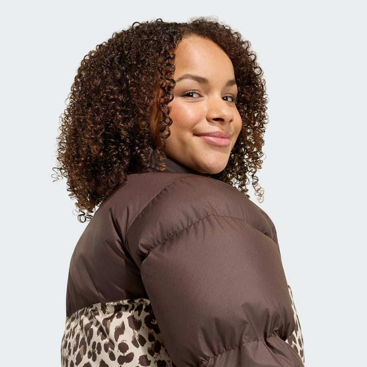 adidas adidas KUNSTDAUNENJACKE, ALLOVER-PRINT Trainingsjacke Kinder - Dark Brown / Crystal Linen / Khaki Six / Crystal Linen - 1 | SportScheck