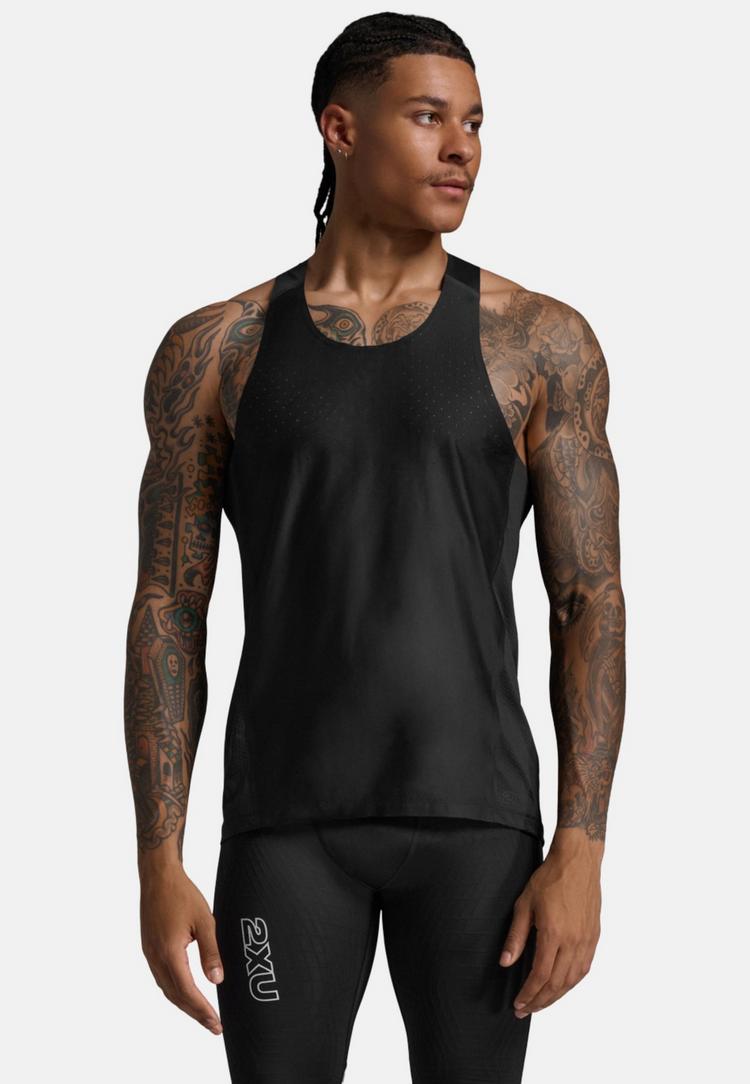 2XU 2XU Light Speed Tech Singlet Funktionsshirt Herren - black-black reflective - 1 | SportScheck