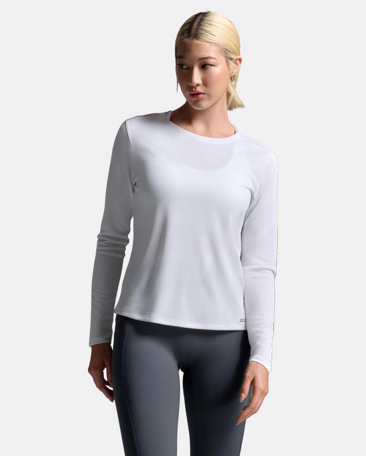 2XU 2XU Ignition Aero Mesh Long Sleeve Funktionsshirt Damen - white-silver reflective - 0 | SportScheck