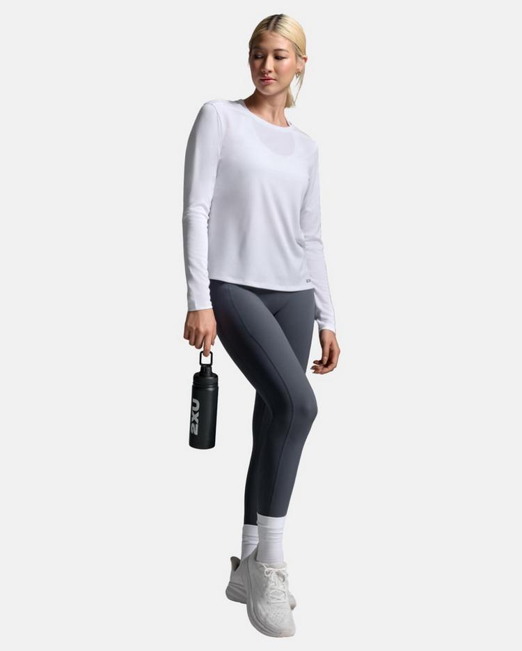 2XU 2XU Ignition Aero Mesh Long Sleeve Funktionsshirt Damen - white-silver reflective - 2 | SportScheck