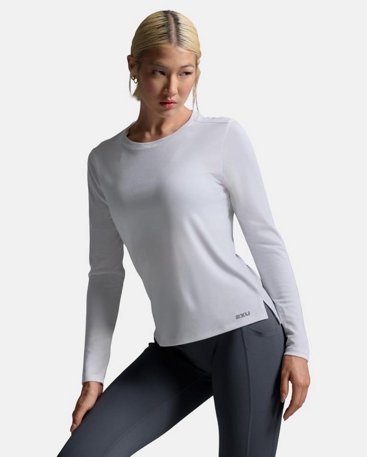 2XU 2XU Ignition Aero Mesh Long Sleeve Funktionsshirt Damen - white-silver reflective - 3 | SportScheck