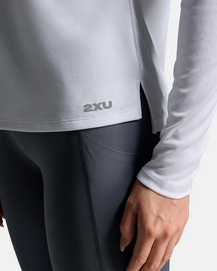 2XU 2XU Ignition Aero Mesh Long Sleeve Funktionsshirt Damen - white-silver reflective - 6 | SportScheck