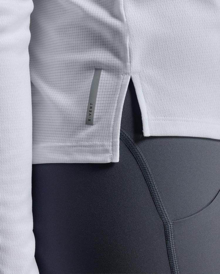 2XU 2XU Ignition Aero Mesh Long Sleeve Funktionsshirt Damen - white-silver reflective - 7 | SportScheck