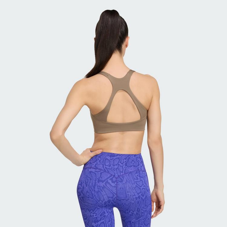 adidas adidas Optime Workout BH, mittlere Belastung BH Damen - Khaki Six - 1 | SportScheck