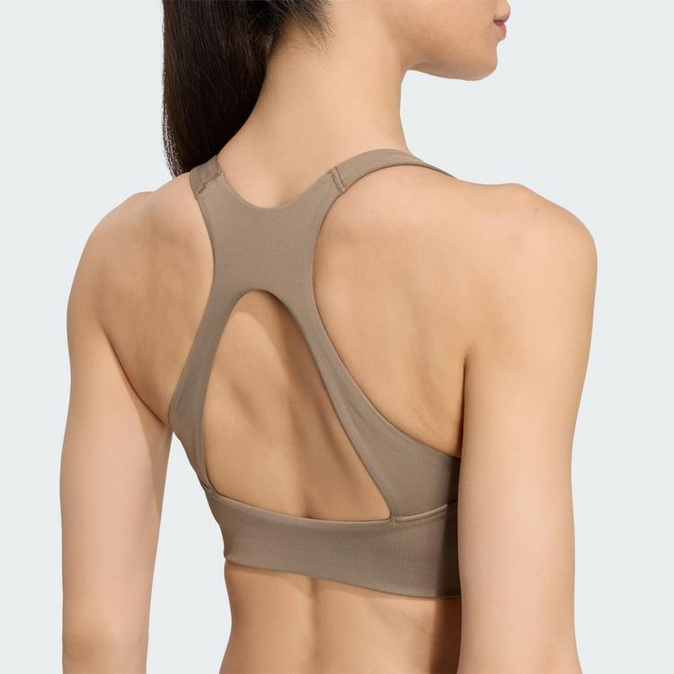 adidas adidas Optime Workout BH, mittlere Belastung BH Damen - Khaki Six - 3 | SportScheck