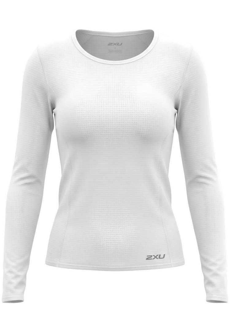 2XU 2XU Ignition Grid Baselayer Funktionsshirt Damen - white-silver reflective - 0 | SportScheck