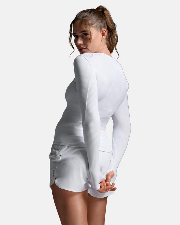 2XU 2XU Ignition Grid Baselayer Funktionsshirt Damen - white-silver reflective - 1 | SportScheck