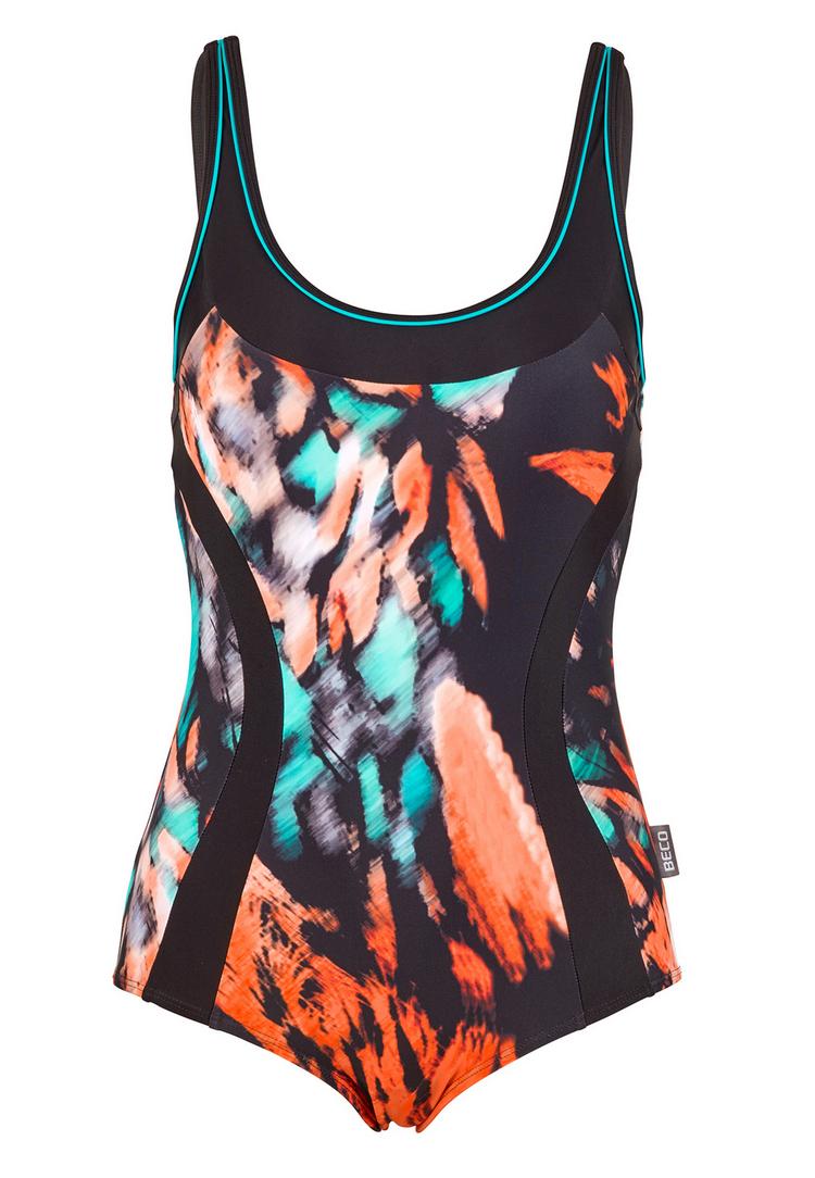 BECO BEERMANN BECO BEERMANN Feathers Badeanzug Damen - schwarz-bunt - 0 | SportScheck