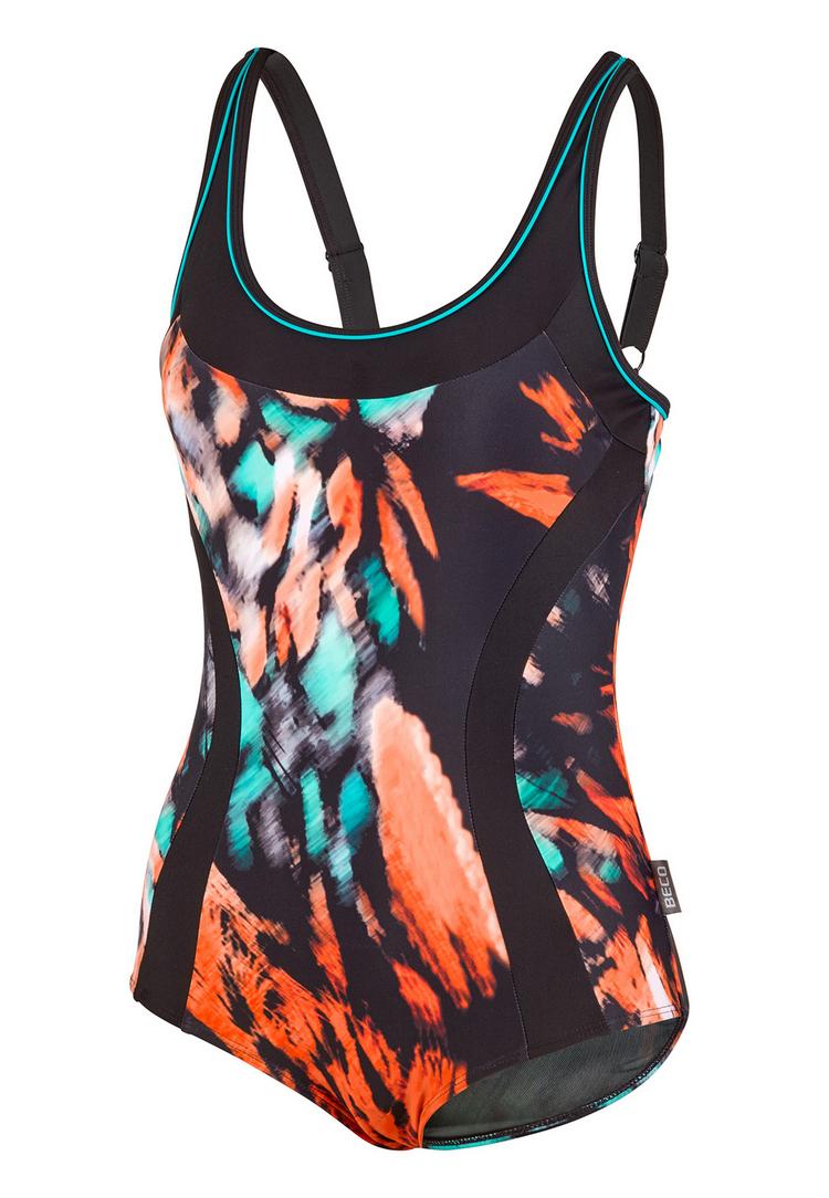 BECO BEERMANN BECO BEERMANN Feathers Badeanzug Damen - schwarz-bunt - 0 | SportScheck