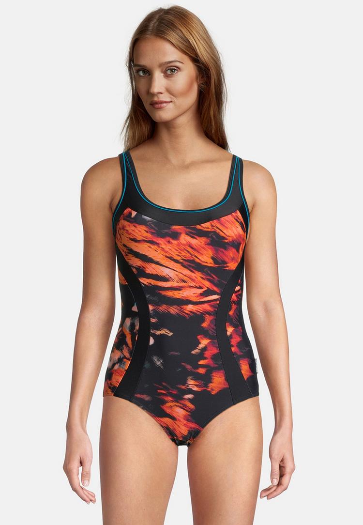 BECO BEERMANN BECO BEERMANN Feathers Badeanzug Damen - schwarz-bunt - 0 | SportScheck