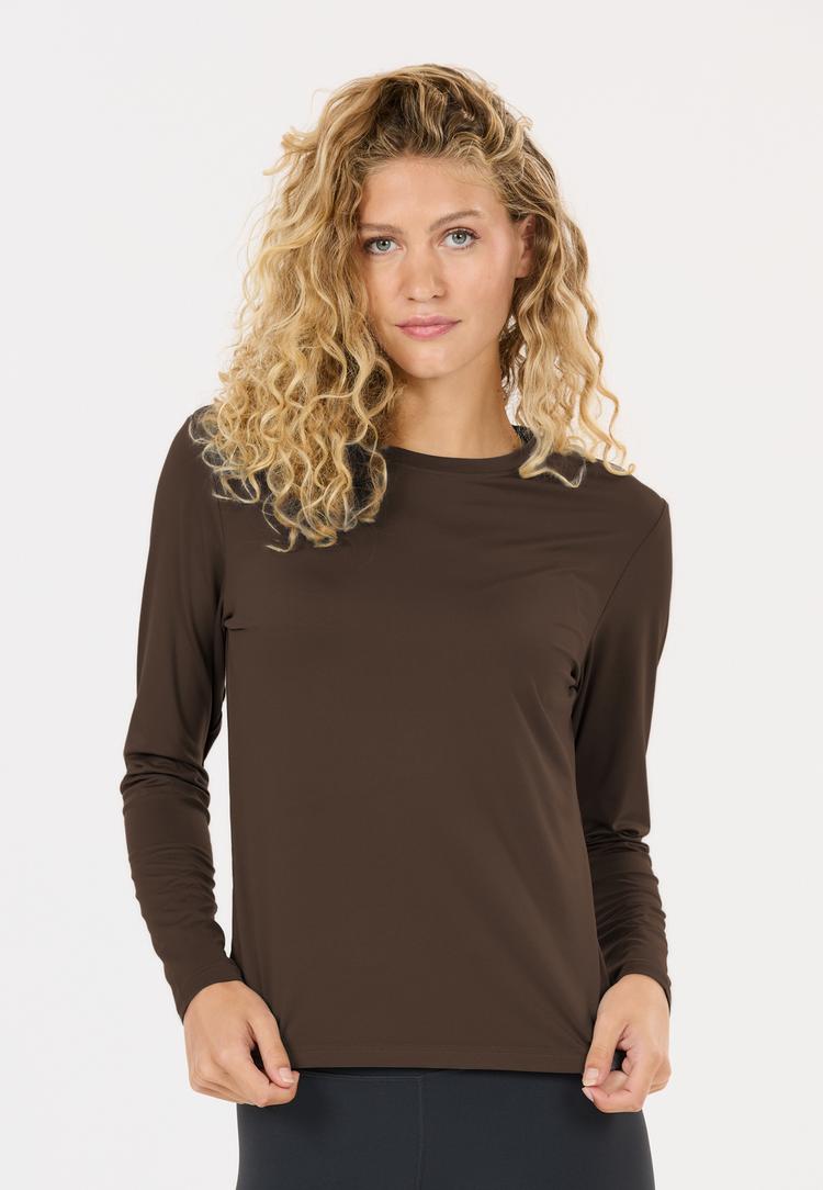 Athlecia Athlecia Almi V2 Langarmshirt Damen - 1294 Chocolate Torte - 0 | SportScheck