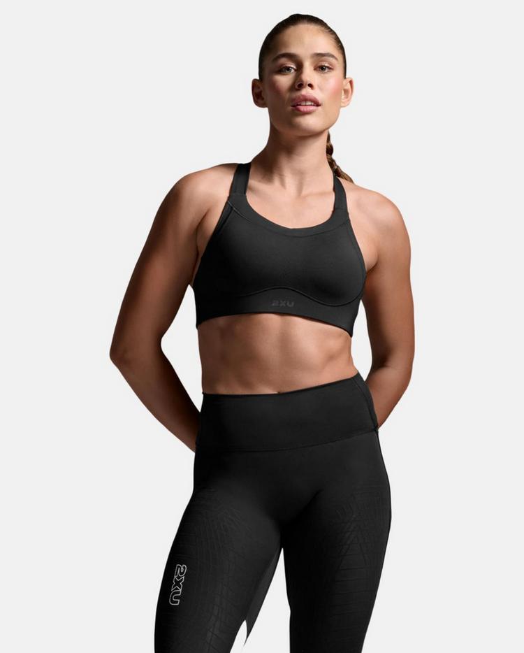 2XU 2XU Light Speed High Impact Bra BH Damen - black-silver reflective - 0 | SportScheck