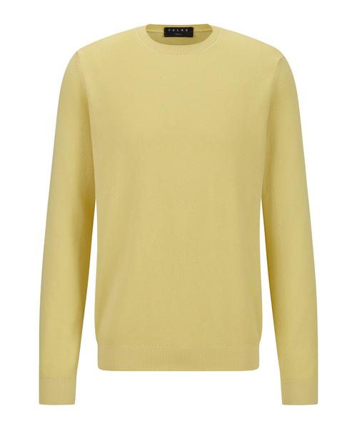 Falke Crew Neck Cotton Piqu&eacute; Strickpullover Herren