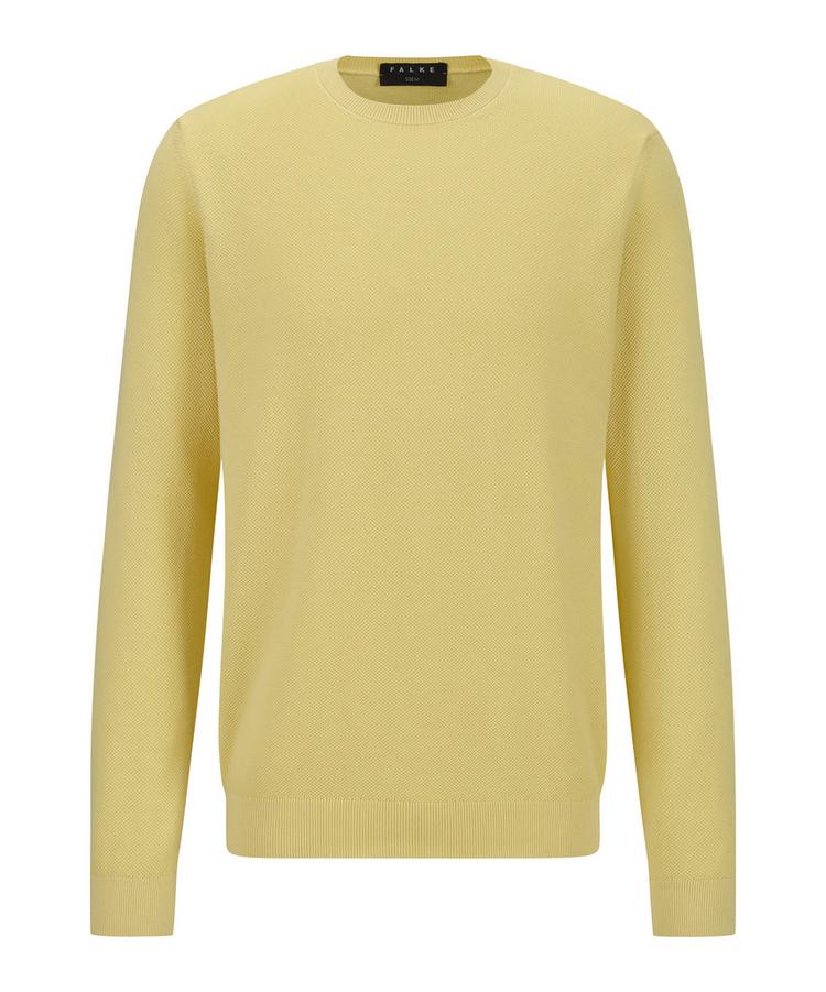 Falke Falke Crew Neck Cotton Piqu&eacute; Strickpullover Herren - hay (1105) - 0 | SportScheck