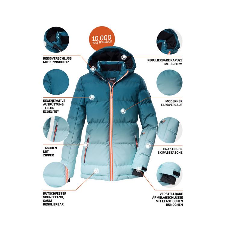 KILLTEC KILLTEC KSW 330 GRLSQLTD JCKT Skijacke Kinder - Gr&uuml;n2063 - 11 | SportScheck