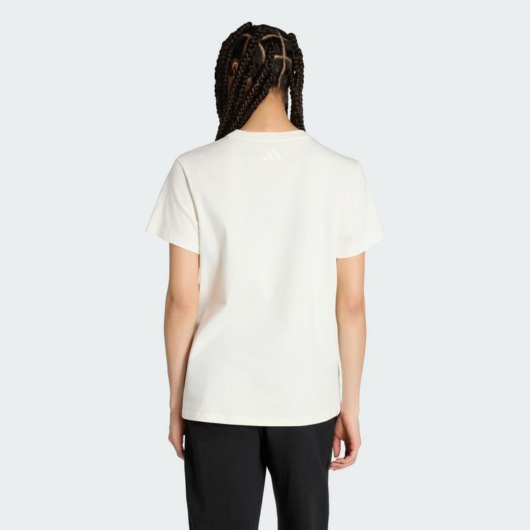 adidas adidas LOCKER GESCHNITTENES FLORAL GRAFIK T-Shirt Damen - Off White - 1 | SportScheck