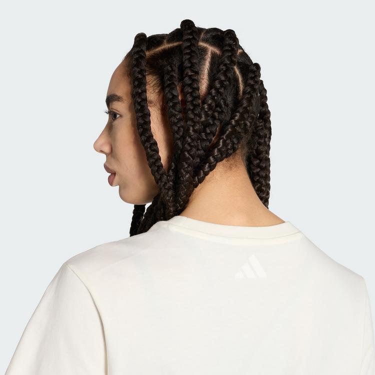adidas adidas LOCKER GESCHNITTENES FLORAL GRAFIK T-Shirt Damen - Off White - 1 | SportScheck